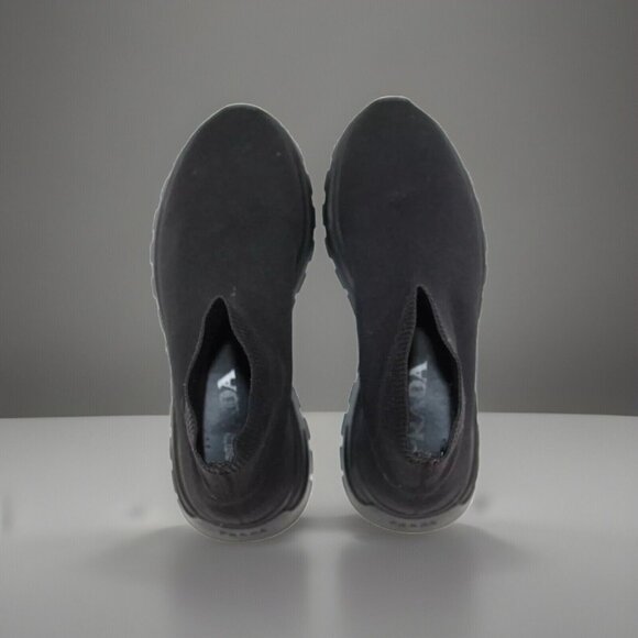 LUXURY PRADA SOCK HIGH-TOP SNEAKERS SHOE 4T3478 BLACK KNIT US 6 EU 37 RUNS SMALL - Picture 6 of 13